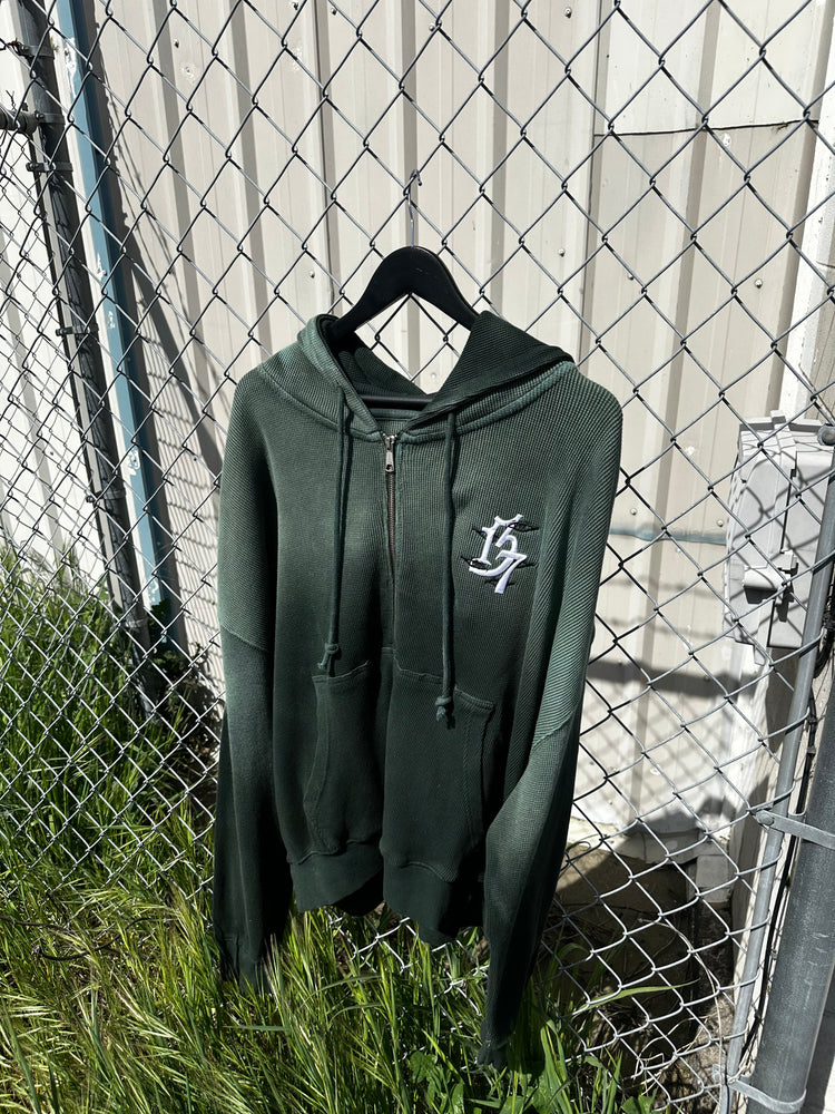 137 "All Luv" Ombré Waffle Zip Up